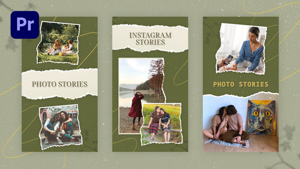 8 in 1 Intagram Stories (MOGRT) Premiere Pro template preview