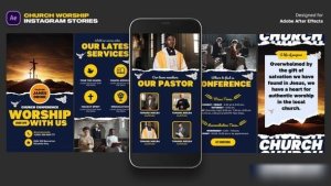 Videohive Church Worship Instagram Stories Openers template preview