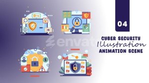 Videohive Cyber Security Animation Scene Pack Titles template preview