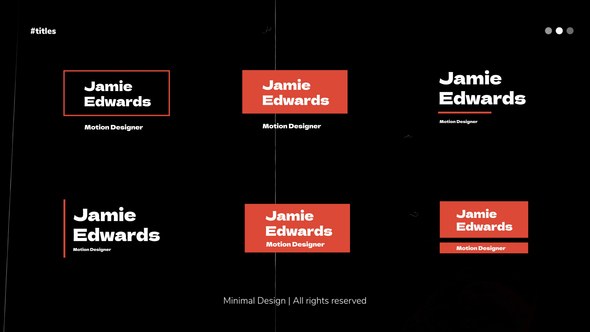 Videohive Minimal Lower Thirds | AE 52281003 Titles template preview