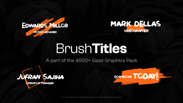 Videohive 20 Brush Titles Titles template preview