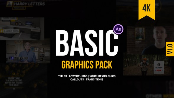 Basic Graphics Pack For Video Creators Video Displays template preview
