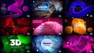 Videohive 3D Animated Backgrounds Elements template preview