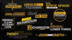 Videohive Creative Lower Third Animations Elements template preview