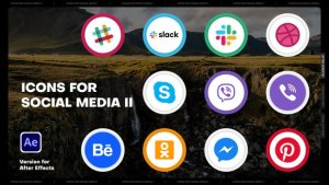 Videohive Icons for Social Media II Elements template preview