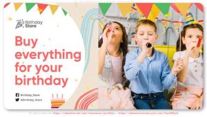 Videohive Birthday Store Promo Video Displays template preview