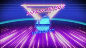 Videohive Retro wave Logo Stings template preview