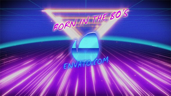 Videohive Retro wave Logo Stings template preview