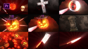 Halloween Scary Transitions Premiere Pro template preview