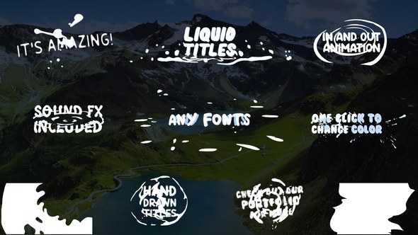 Videohive Cartoon Liquid Titles | After Effects Titles template preview