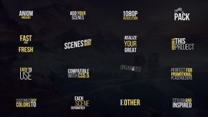Fresh Typography Video Displays template preview