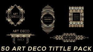 Videohive 50 Art Deco Title Titles template preview