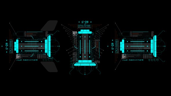 Videohive HUD Info Mechanics 5 Elements template preview