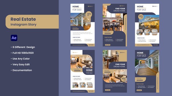 Videohive Real Estate Instagram Story 43244158 Elements template preview