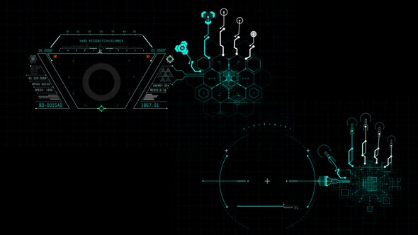 Videohive HUD700 Hand Scanners 2 Elements template preview