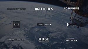 Glitch Text Video Displays template preview
