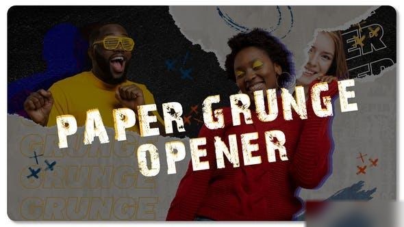 Videohive Paper Grunge Opener 49267537 Openers template preview