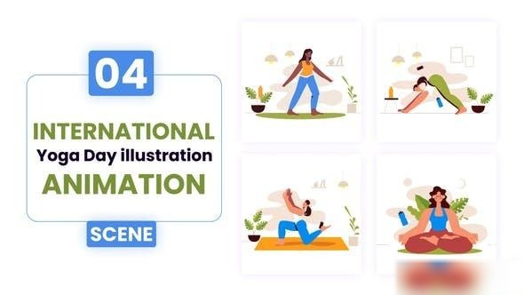 Videohive International Yoga Day Elements template preview