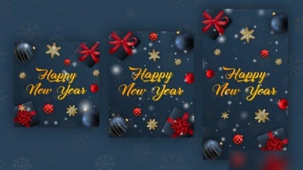 Videohive 4in1 Happy New Year Stories Openers template preview