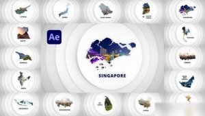 Videohive Disks Maps Opener - Asia for After Effects Openers template preview