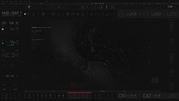 Videohive HUD Covert Operations Satellite 1 Elements template preview
