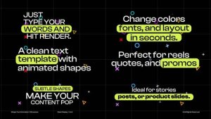 Videohive Shape Text Animation  AE Titles template preview