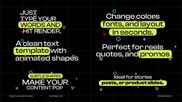 Videohive Shape Text Animation  AE Titles template preview