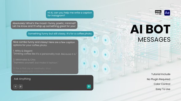 Videohive AI Chatbot Interface Animation Elements template preview