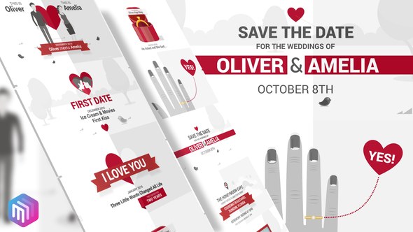 Videohive Save The Date - Video Wedding Invitation Openers template preview