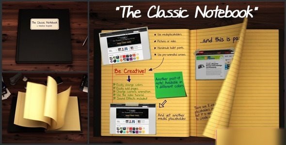 Videohive The Classic Notebook Openers template preview