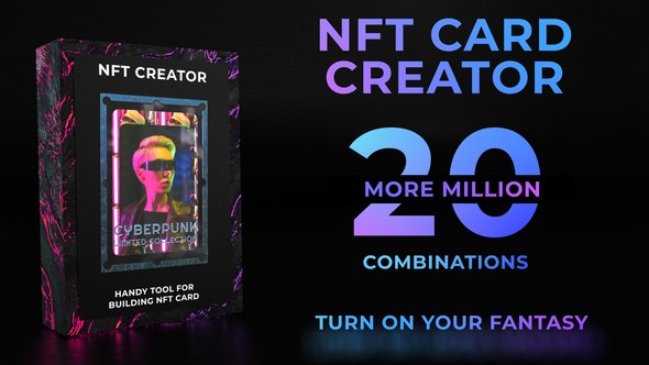 Videohive NFT Card Creator Elements template preview