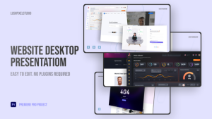 Minimal Website Presentation MOGRT Premiere Pro template preview