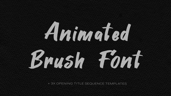 Videohive Animated Brush Font Titles template preview