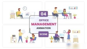 Videohive Office Management Illustration Animation Scene Elements template preview