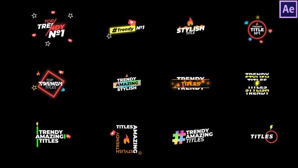 Videohive Trendy Titles 29037773 Titles template preview