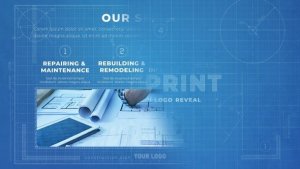 Videohive BluePrint Logo Logo Stings template preview