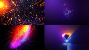 Videohive Particles Trail Reveal Logo Stings template preview