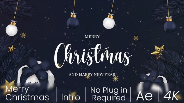Merry Christmas Intro Video Displays template preview