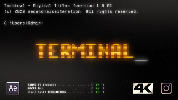 Videohive Terminal - Digital Titles Titles template preview