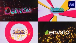 Videohive Colorful Dubstep Projection Logo Logo Stings template preview