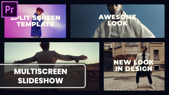 Multiscreen Slideshow MOGRT for Premier Pro Premiere Pro template preview