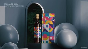 Videohive Wine Bottle Packaging Product Promo template preview
