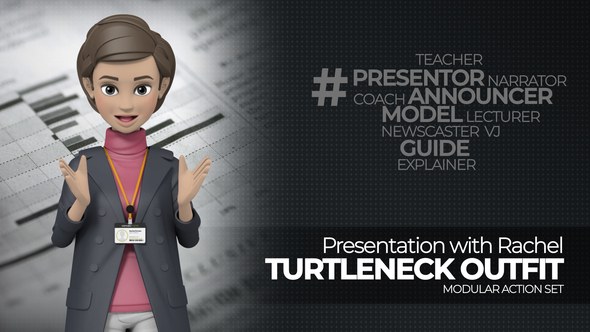 Videohive Presentation With Rachel Turtleneck Outfit Product Promo template preview