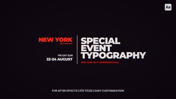 Videohive Event Titles After Effects Titles template preview