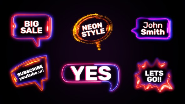 Videohive Speech Bubbles 39899322 Titles template preview