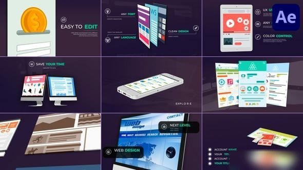 Videohive Website Presentation Pack for After Effects Openers template preview