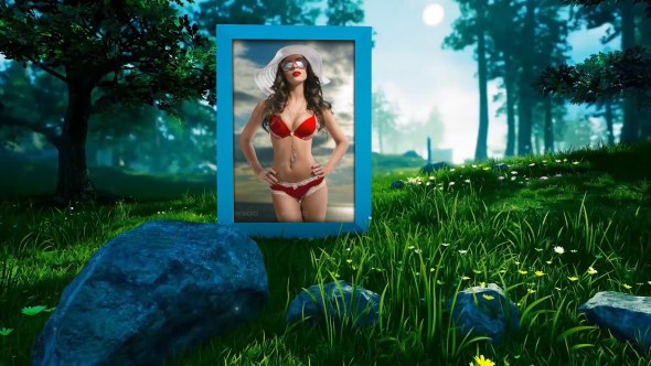 Videohive Photo Gallery In Forest Video Displays template preview