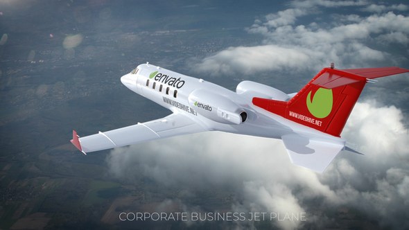 Videohive Corporate Business Jet Plane Elements template preview