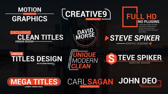 Videohive Minimal Lower Thirds 45858857 Elements template preview
