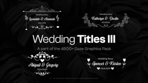 Videohive 20 Wedding Titles III Broadcast-packages template preview